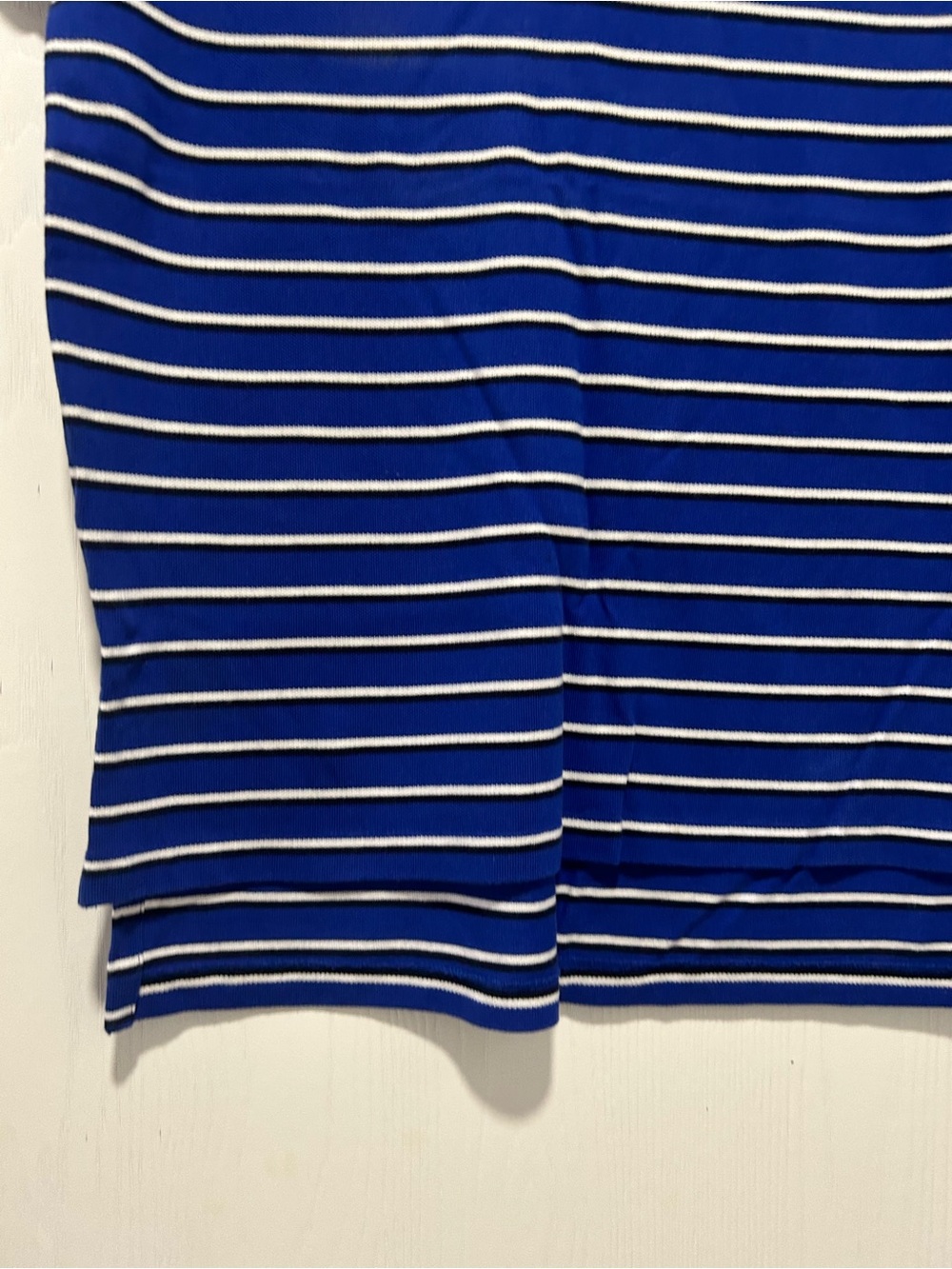 Vintage Polo by Ralph Lauren Men Blue and White Striped Cotton Polo T-Shirt Sz M - Picture 3 of 6